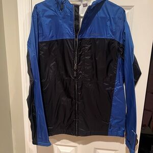 Eddie Bauer Men's Black and Blue Windbreaker